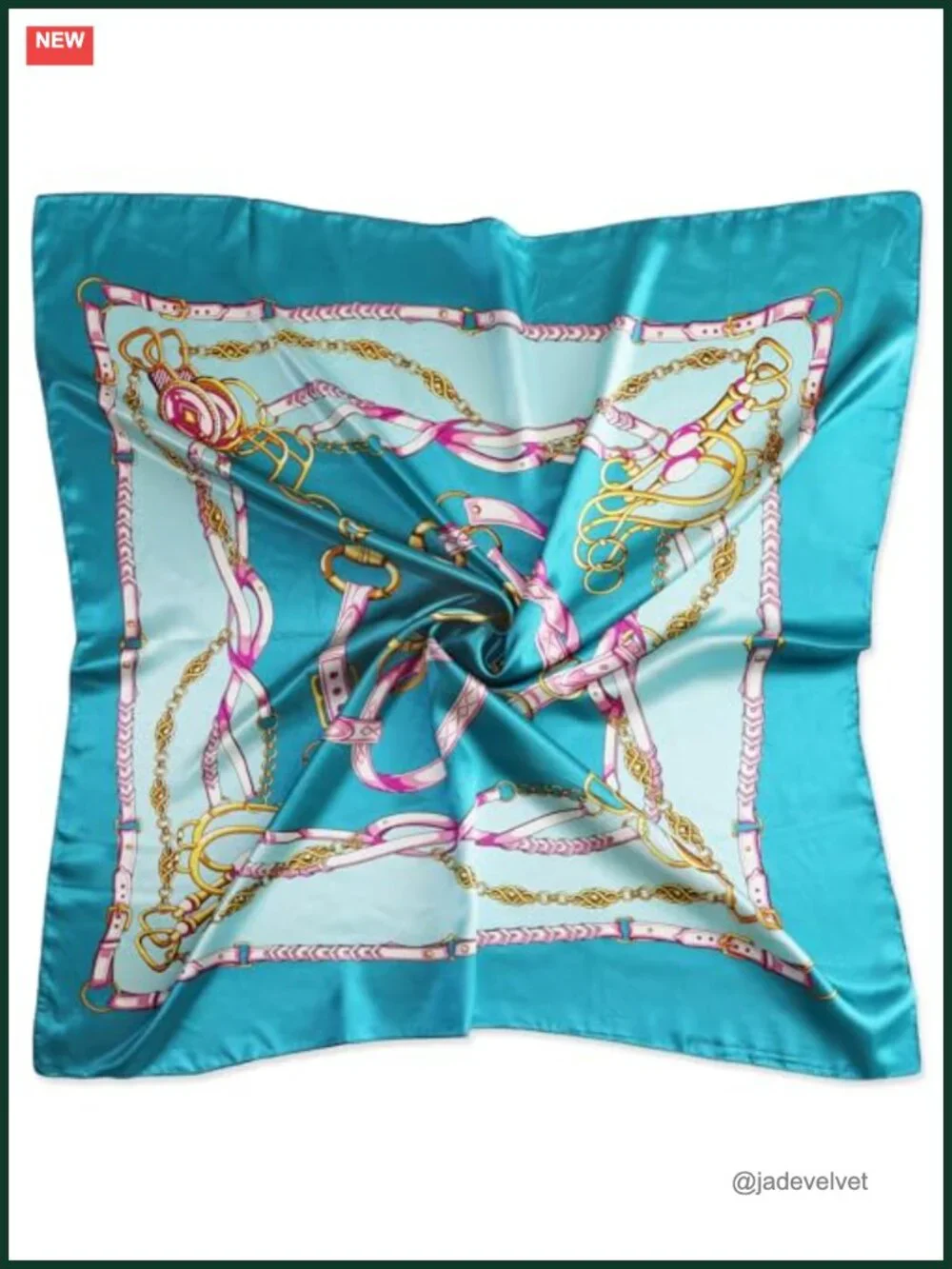 Satin Head Scarf for Women Silk-Like Square Scarf 35x35